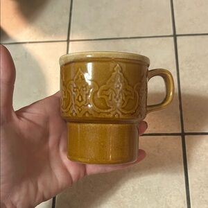 70’s vintage stackable ceramic coffee mug.